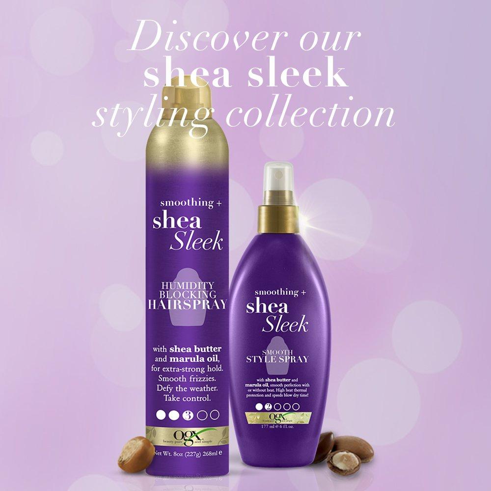 image:imageOGX Smoothing Shea Sleek Humidity Blocking Hairspray 8 Ounce Purple6 Fl Oz Pack of 1
