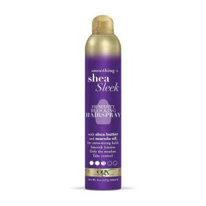 OGX Smoothing + Shea Sleek Humidity Blocking Hairspray, 8 Ounce, Purple(8 Ounce (Pack of 1))